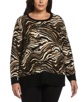 Animal Print Slouchy Sweater