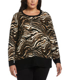 Animal Print Slouchy Sweater