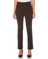 Petite Ponte Knit Slim Leg Pant Comfort Fit