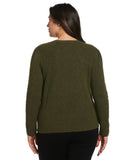 Plus Size Front Lace Up Sweater