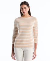 Stripe Button Detail Top