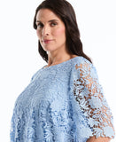 Plus Size Scalloped Lace Top