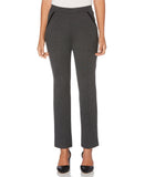 Petite Ponte Knit Slim Leg Pant Comfort Fit