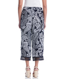 Petite Paisley Crochet Trim Pant