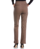 Plaid Print Ponte Bootcut Pant