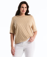 Plus Size Diamond Stitch Sweater