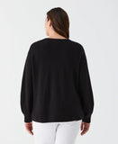 Plus Size Embellished V Neck Sweater