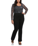 Printed Asymmetrical Mesh Top