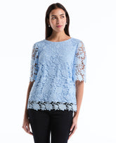 Petite Scalloped Lace Top