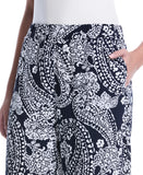 Petite Paisley Crochet Trim Pant