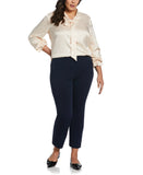 Plus Size Tie Front Blouse