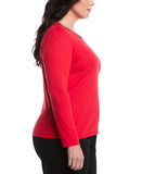 Plus Size Chain Neck Detail Top