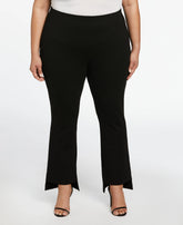 Plus Size Step Hem Ponte Knit Pull On Pant