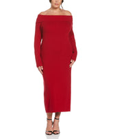 Plus Size Off the Shoulder Sweater Dress