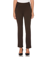 Petite Ponte Knit Slim Leg Pant Comfort Fit