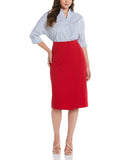 Plus Size Ponte Asymmetrical Wrap Skirt