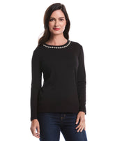 Embellished Neck Top