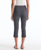 Petite Tile Print Capri With Riveted Vent