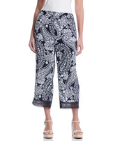Petite Paisley Crochet Trim Pant