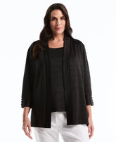Plus Size Ottoman Knit Cardigan Sweater