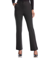 Pinstripe Print Ponte Bootcut Pant