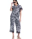 Petite Paisley Crochet Trim Pant