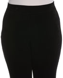 Plus Size High Waist Velvet Boot Cut Pant