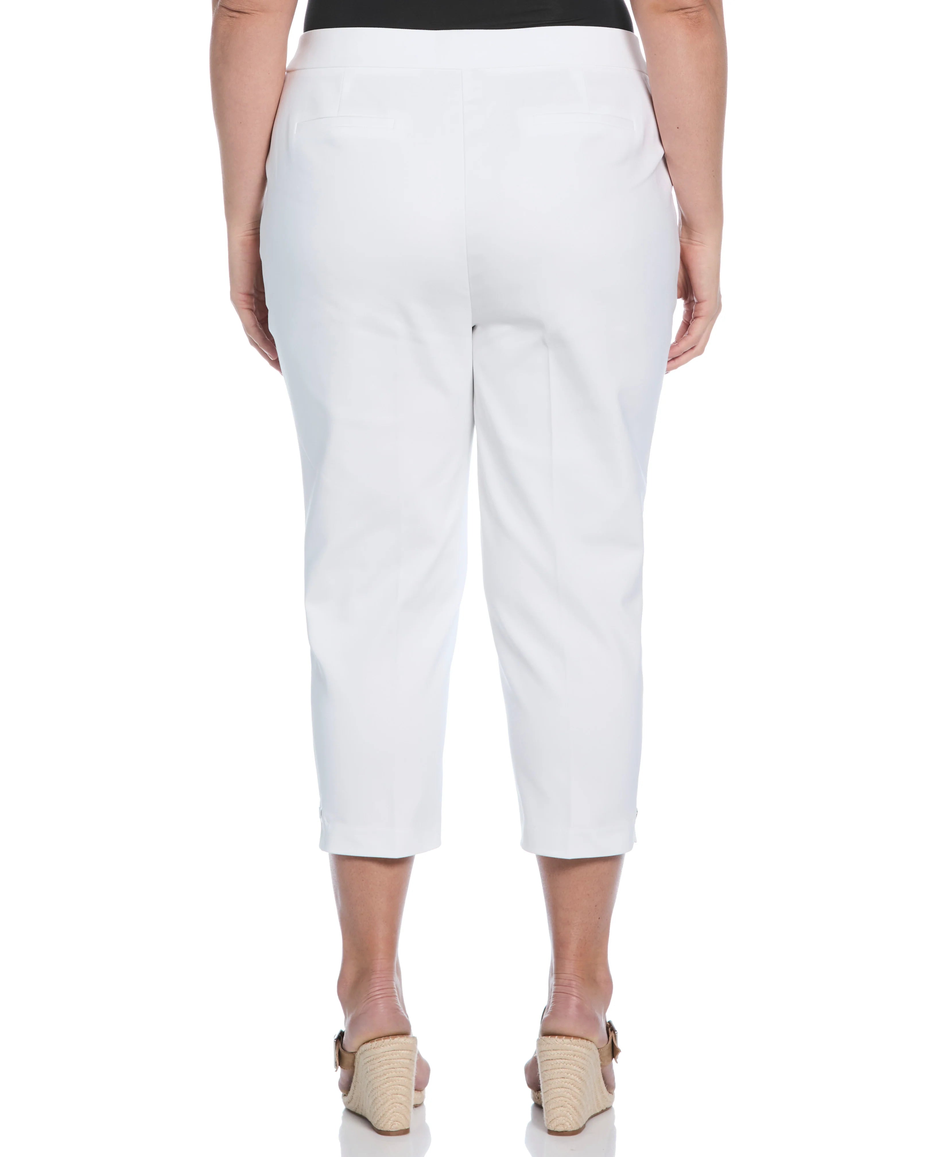 Satin Twill Capri With Grommets