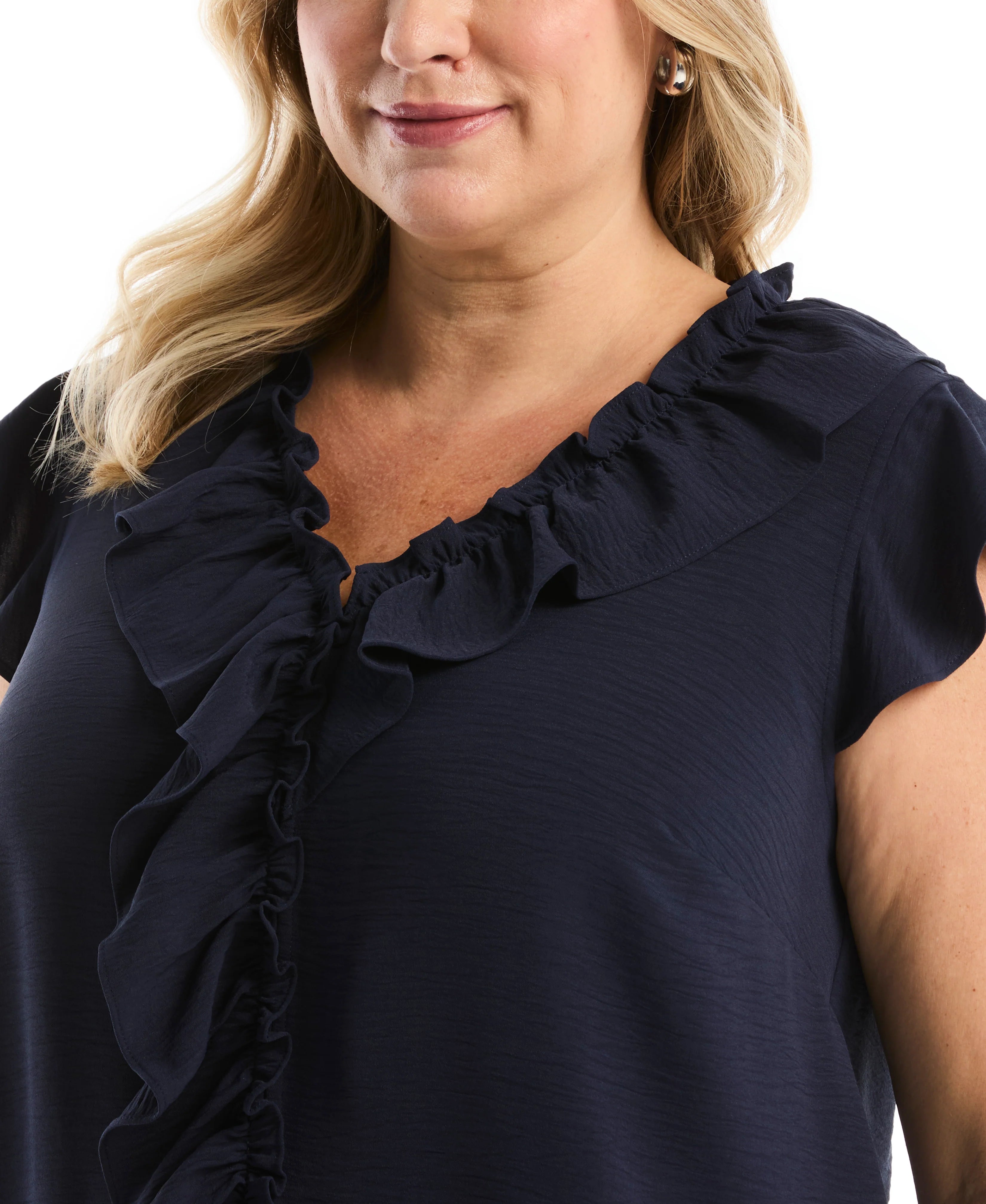 Plus Size Ruffle Blouse
