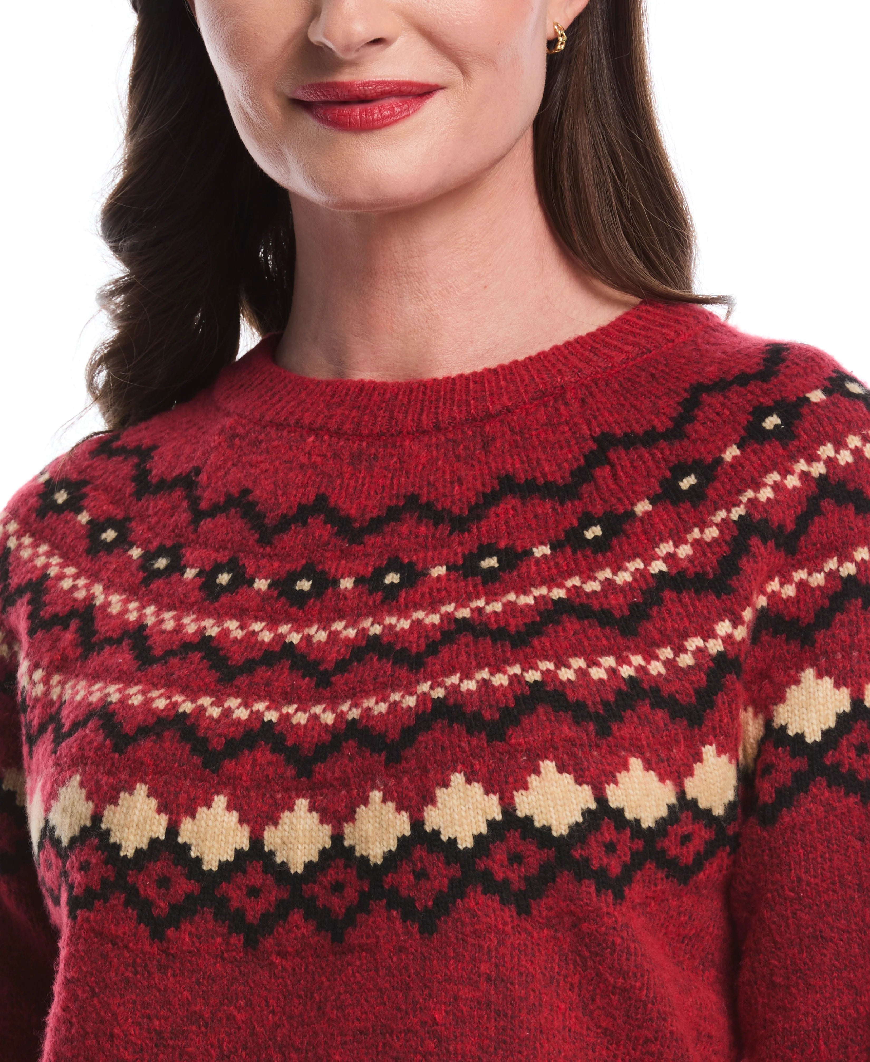 Crew Neck Fair Isle Sweater
