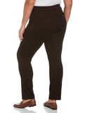 Plus Size Ponte Knit Slim Leg Pant Comfort Fit