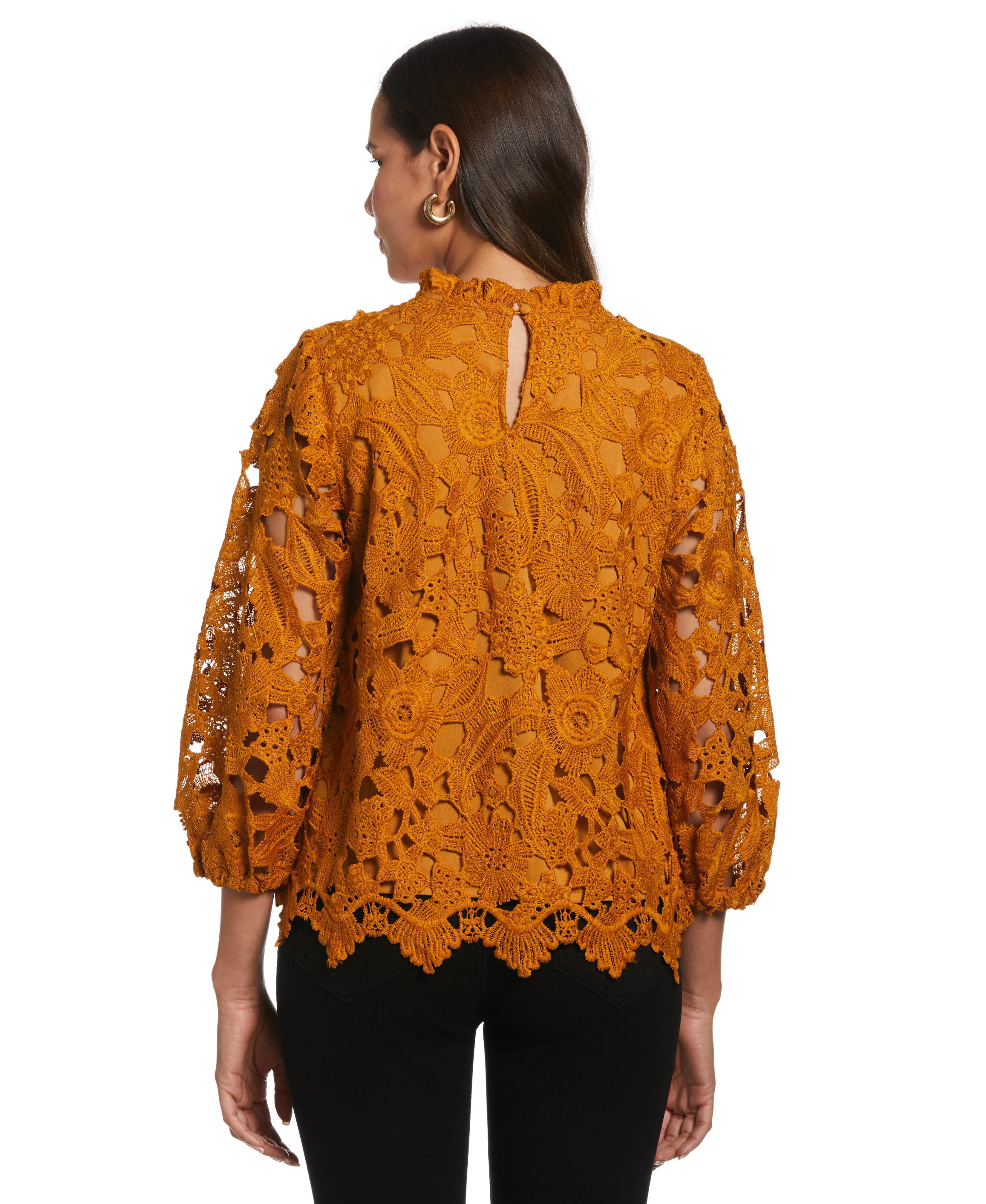 3 4 Sleeve Lace Top