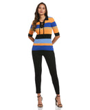 Plus Size Lace Up Polo Sweater