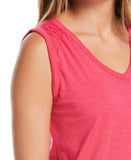 Solid Smocked V neck Top