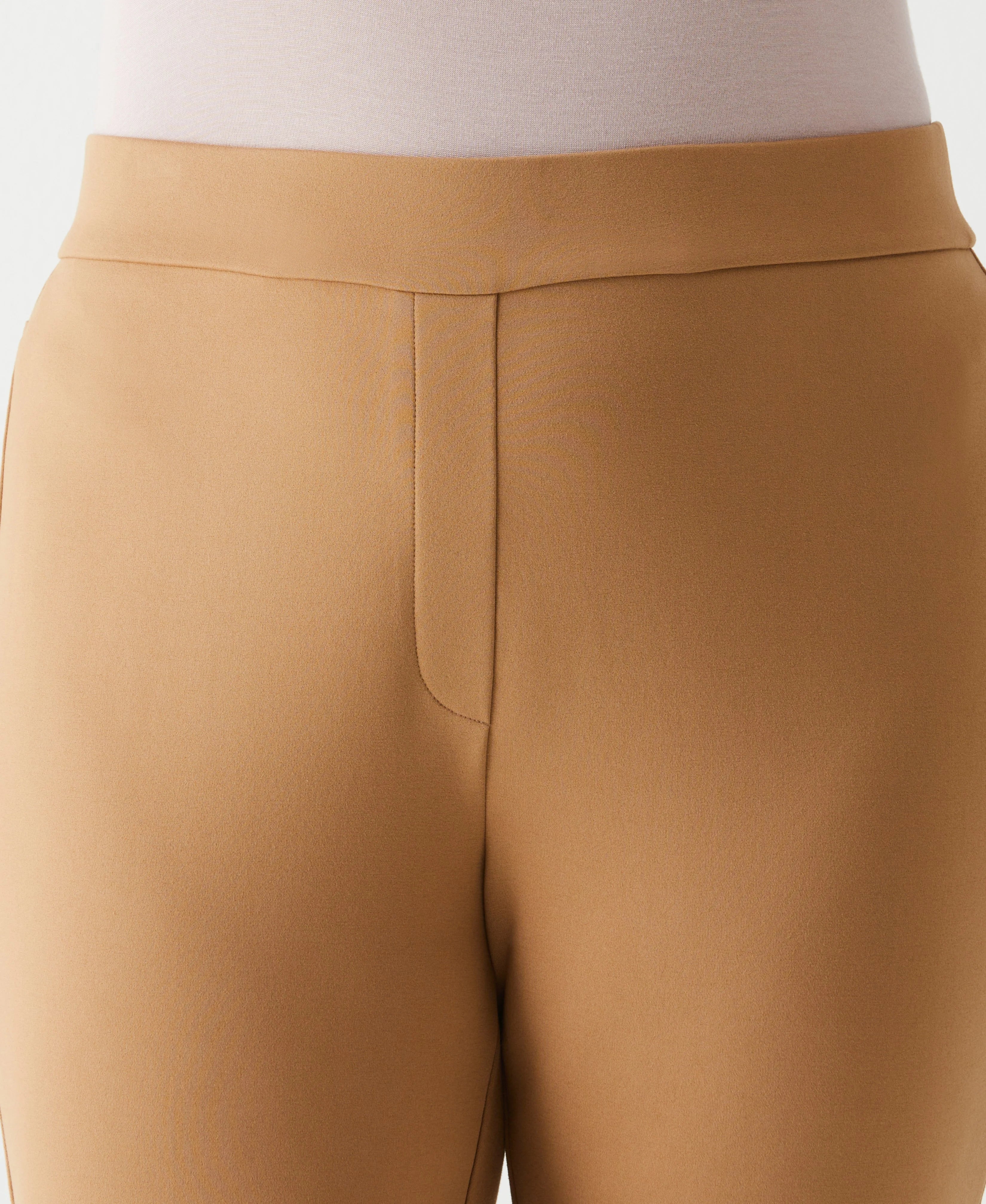 Plus Size Ponte Knit Bootcut Pull On Pant