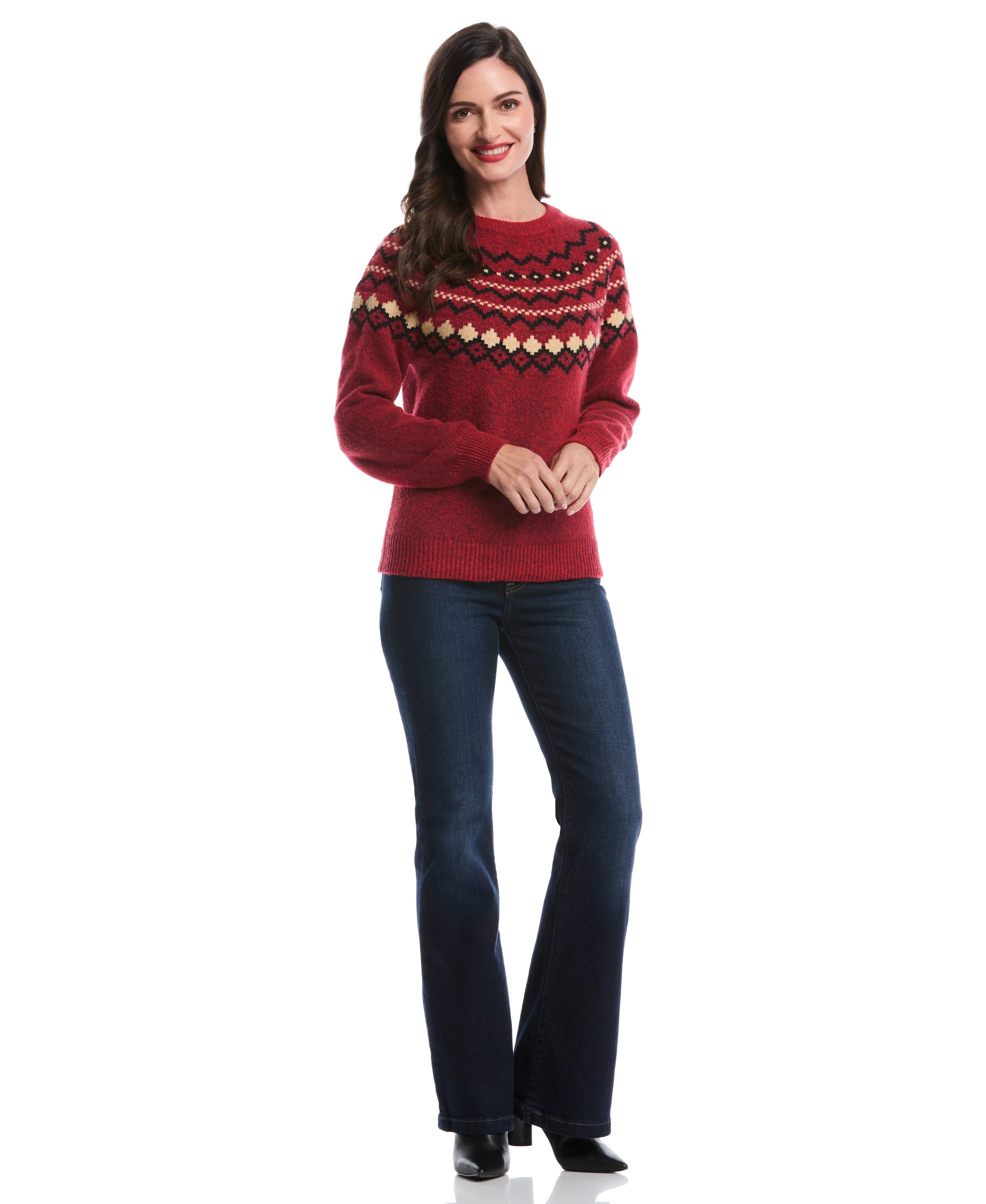 Crew Neck Fair Isle Sweater