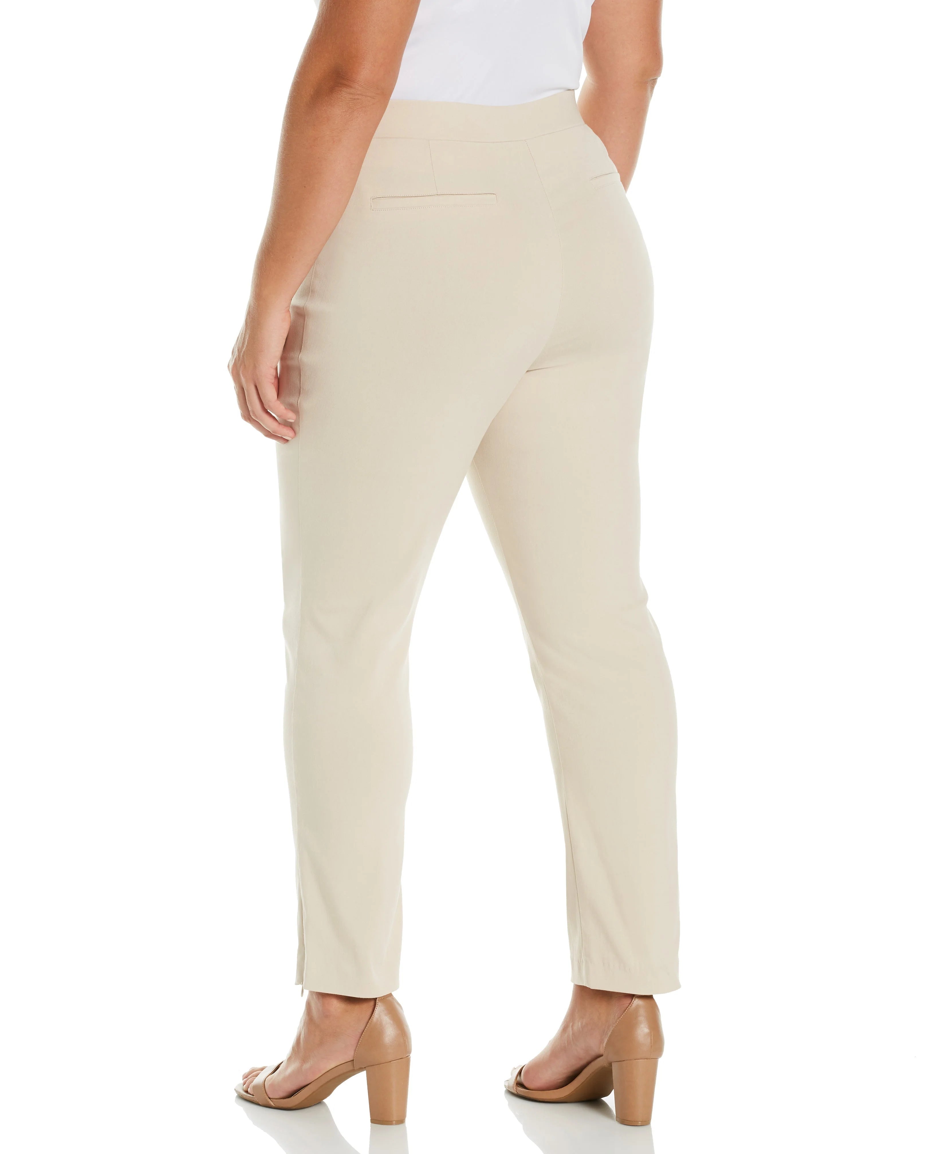 Plus Size Stretch Slim Leg Front Seam Pant Comfort Fit