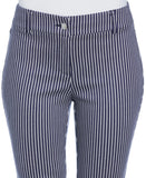 Navy Stripe Back Yoke Pants