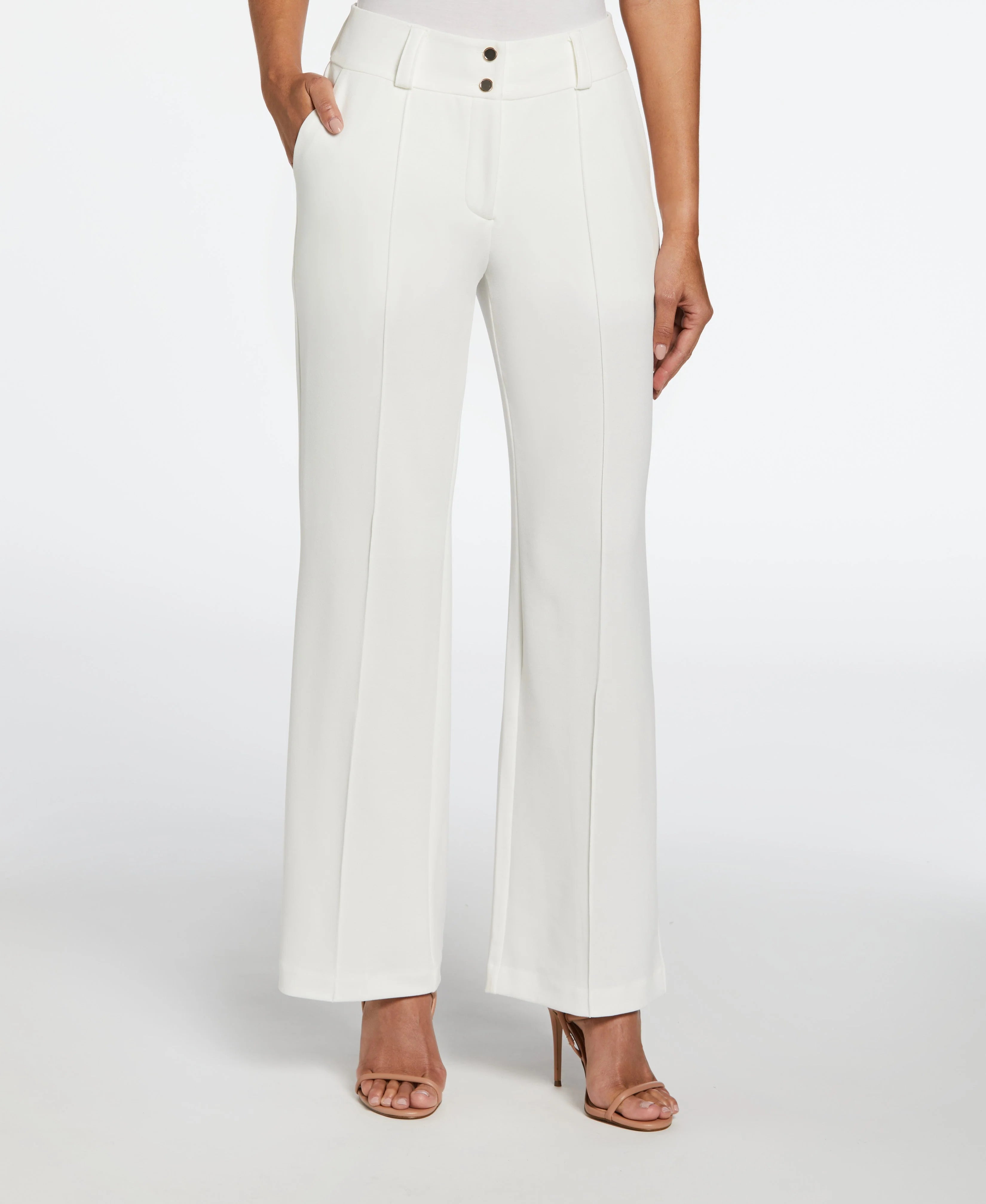 Wide Waistband Wide Leg Pant