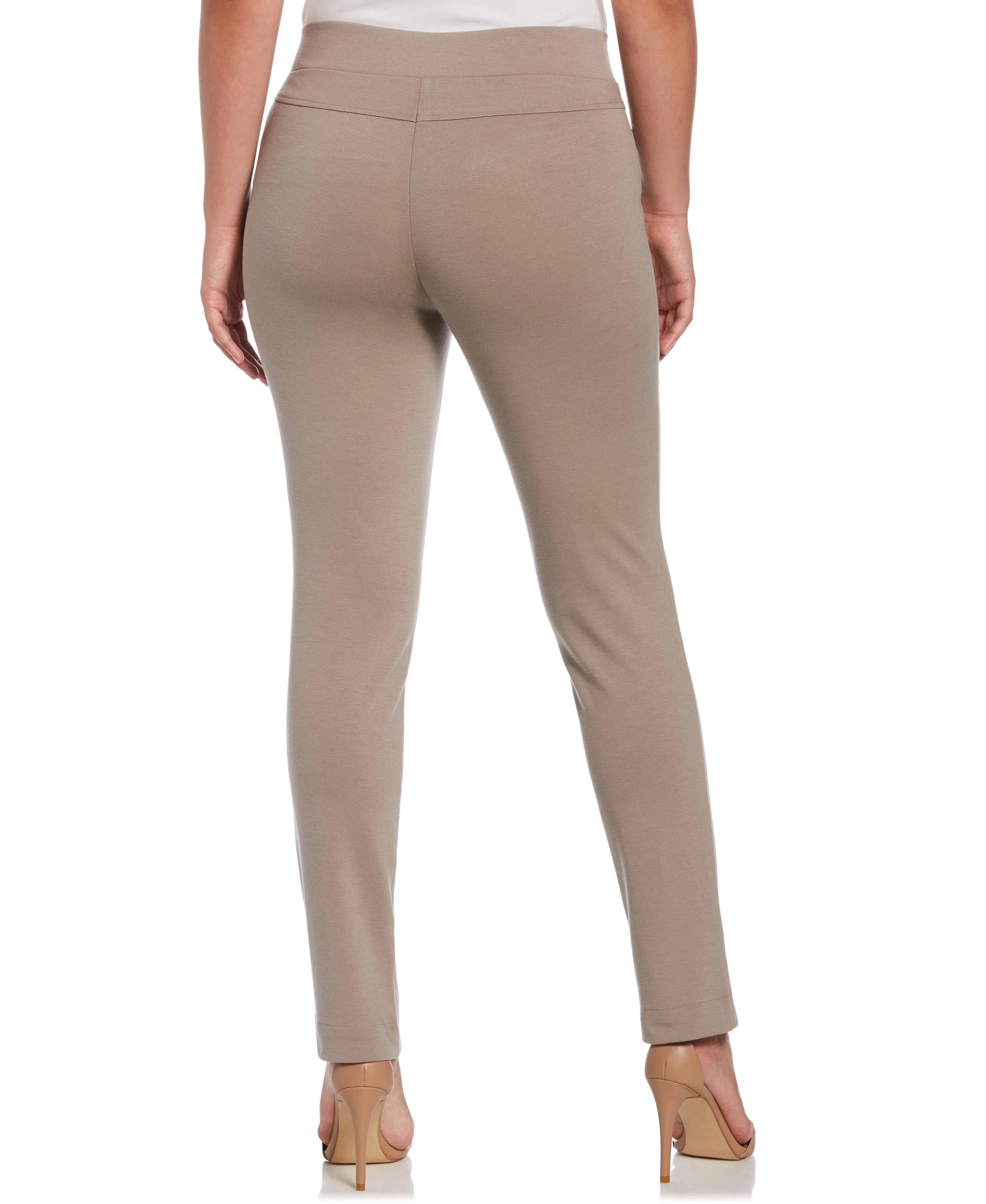 Petite Ponte Knit Slim Leg Pant Comfort Fit