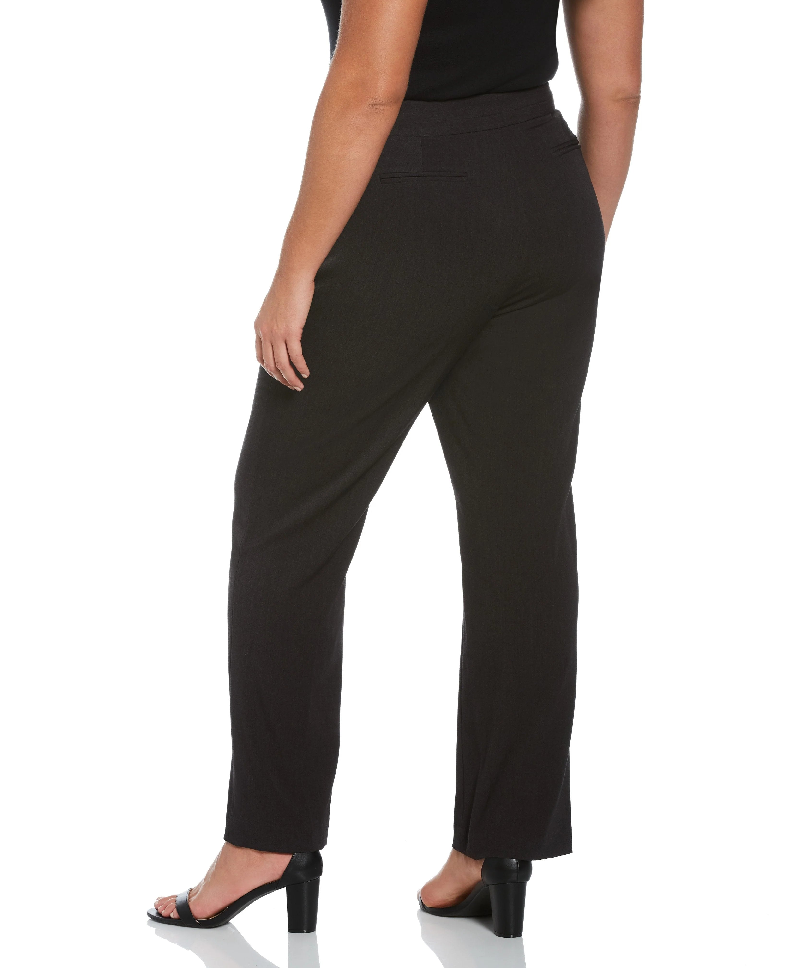 Plus Size Gabardine Straight Leg Pant Curvy Fit