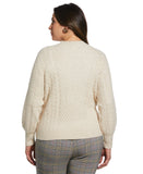 Plus Size Cut Out Cable Knit Sweater