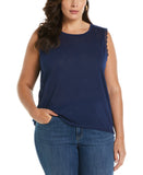 Plus Size Crochet Trim Top