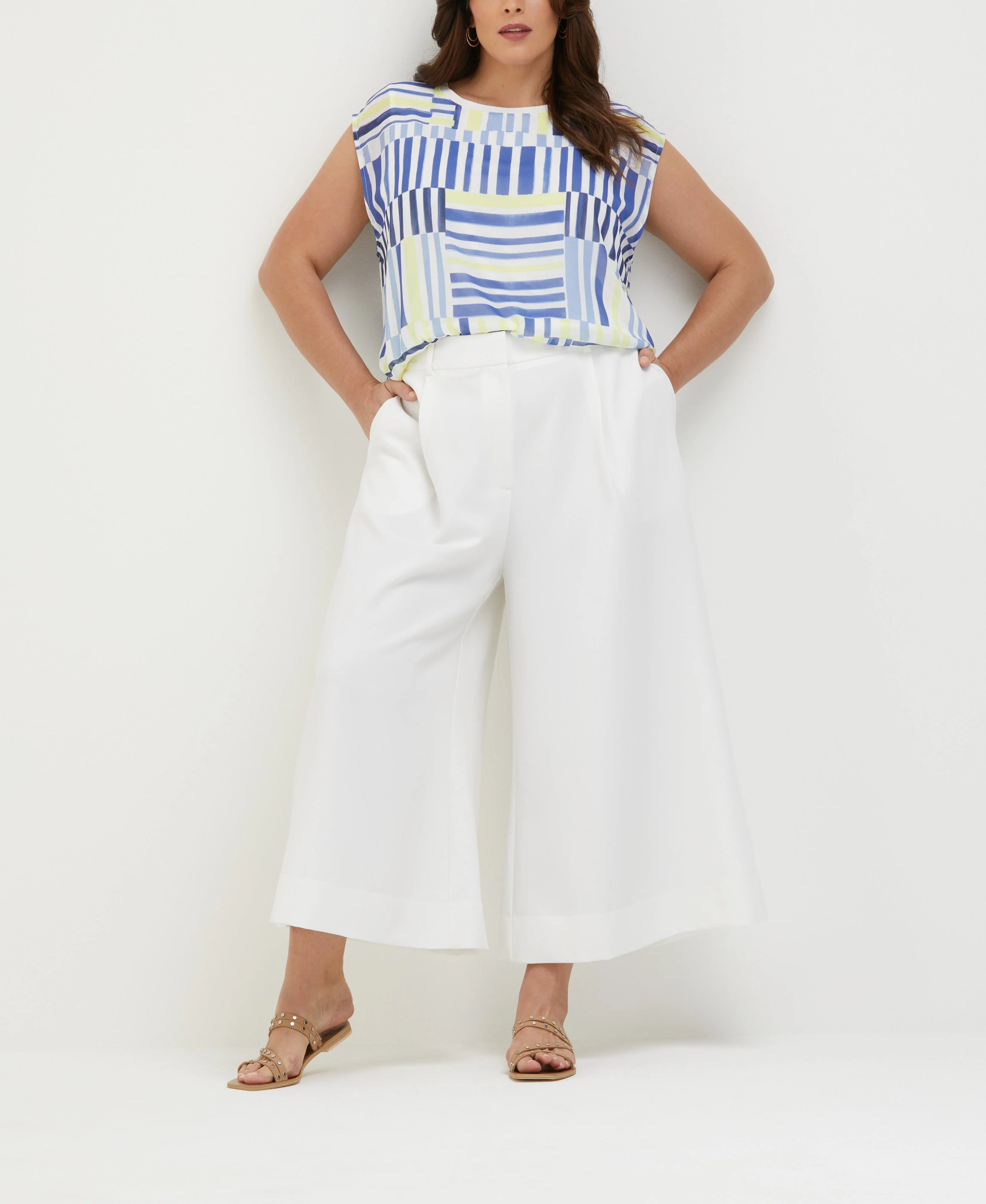 Plus Size Wide Culotte Pant
