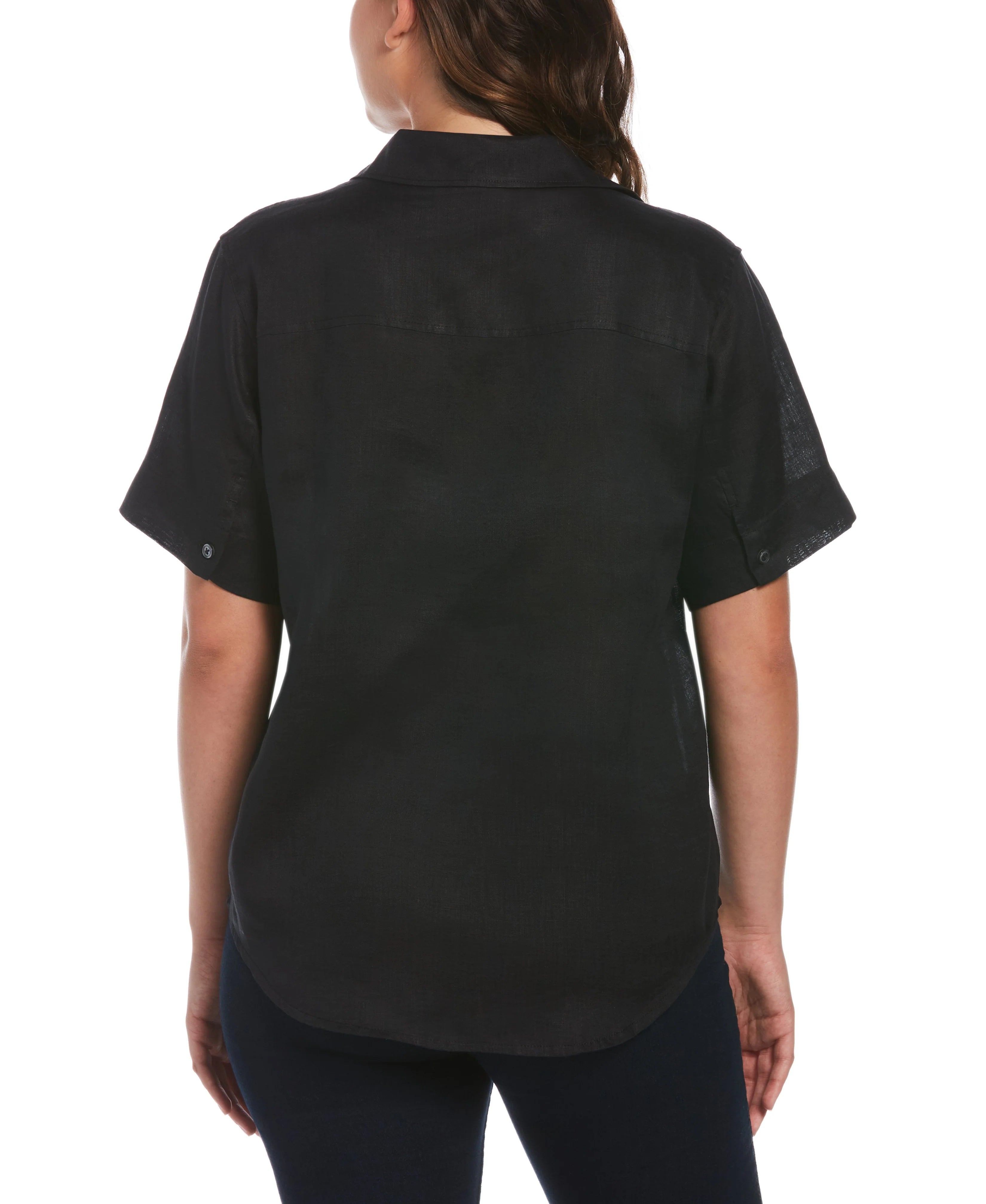 Split Neck Linen Top