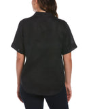 Split Neck Linen Top