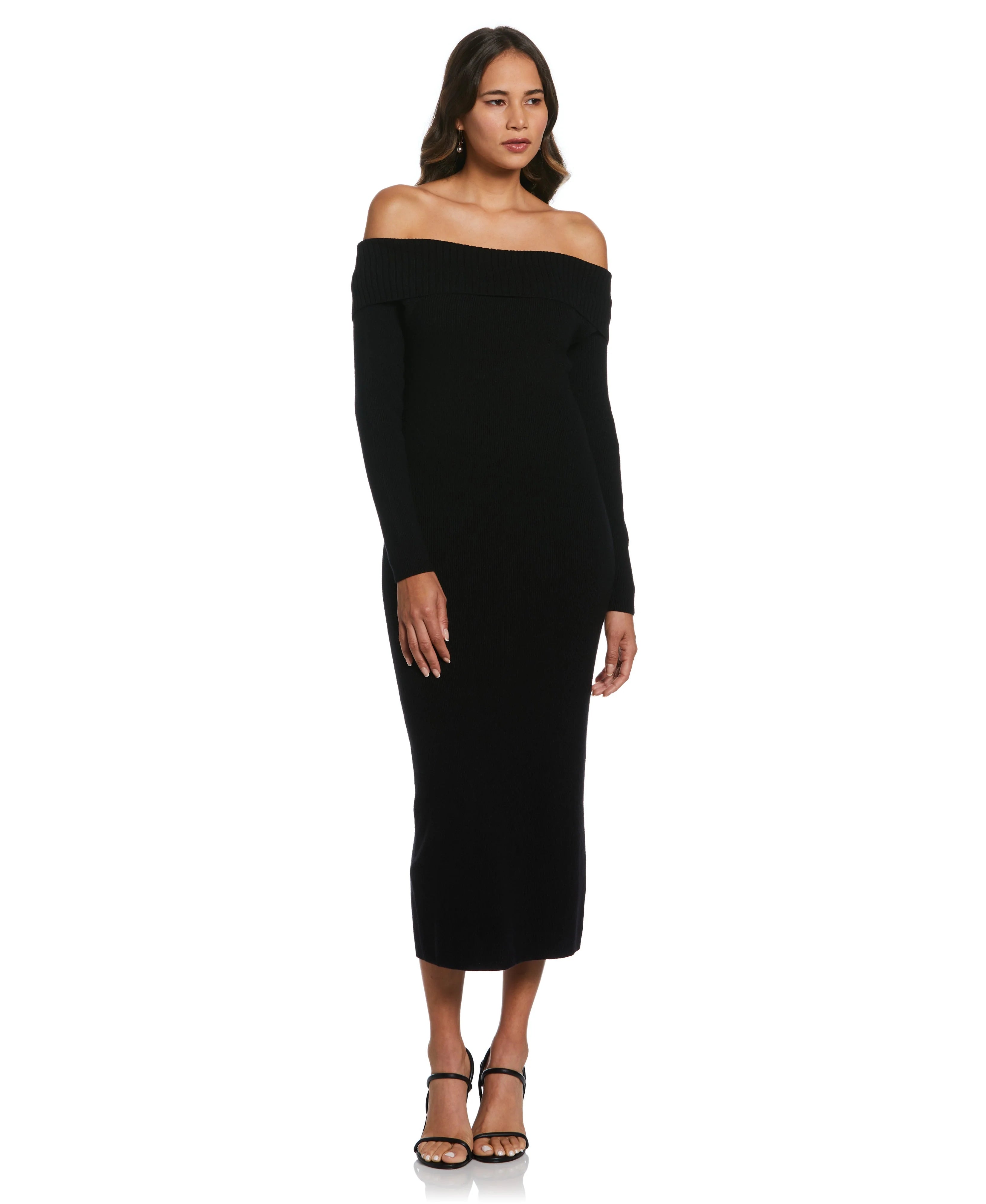 Off the Shoulder Sweater Dress