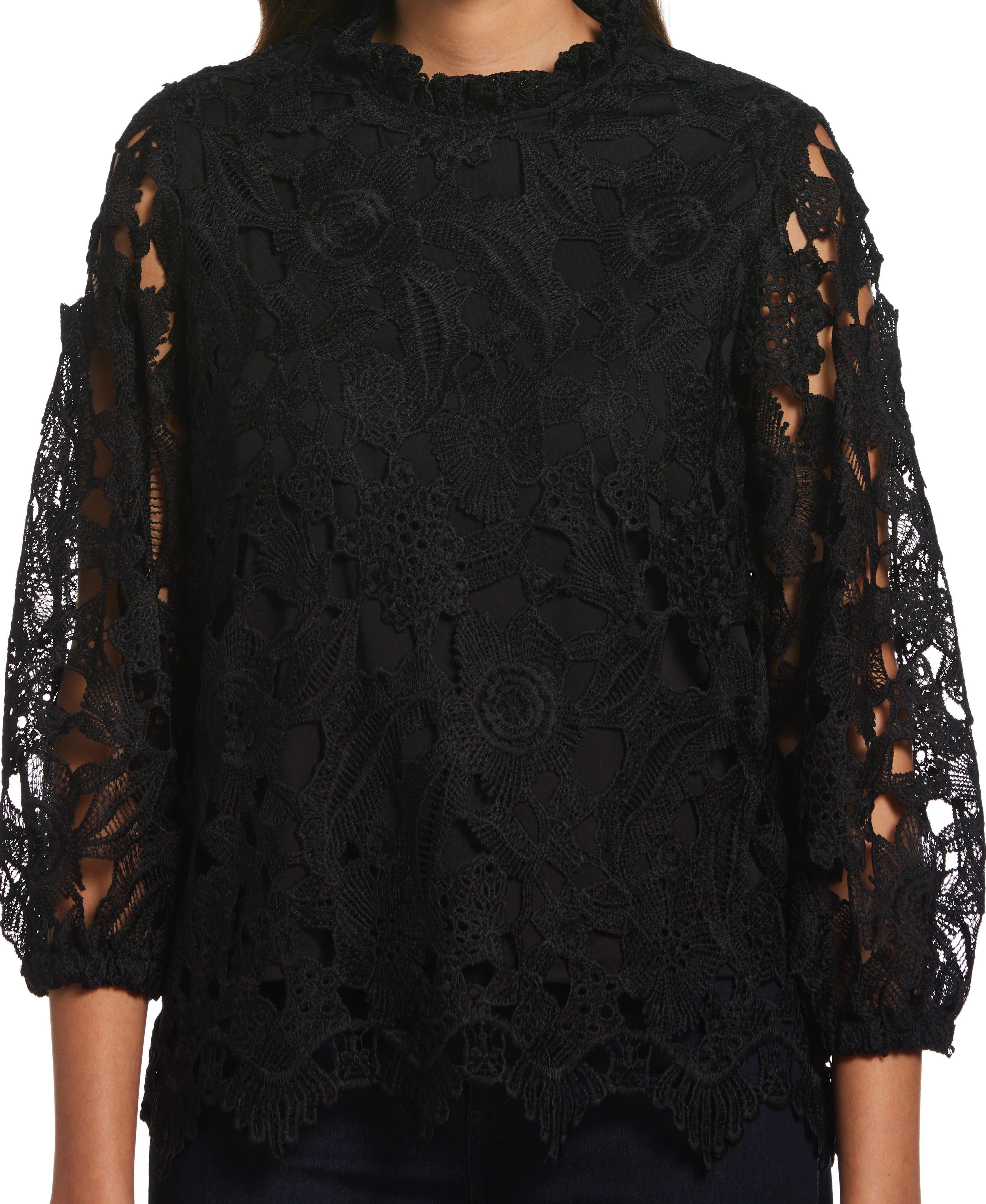 3 4 Sleeve Lace Top