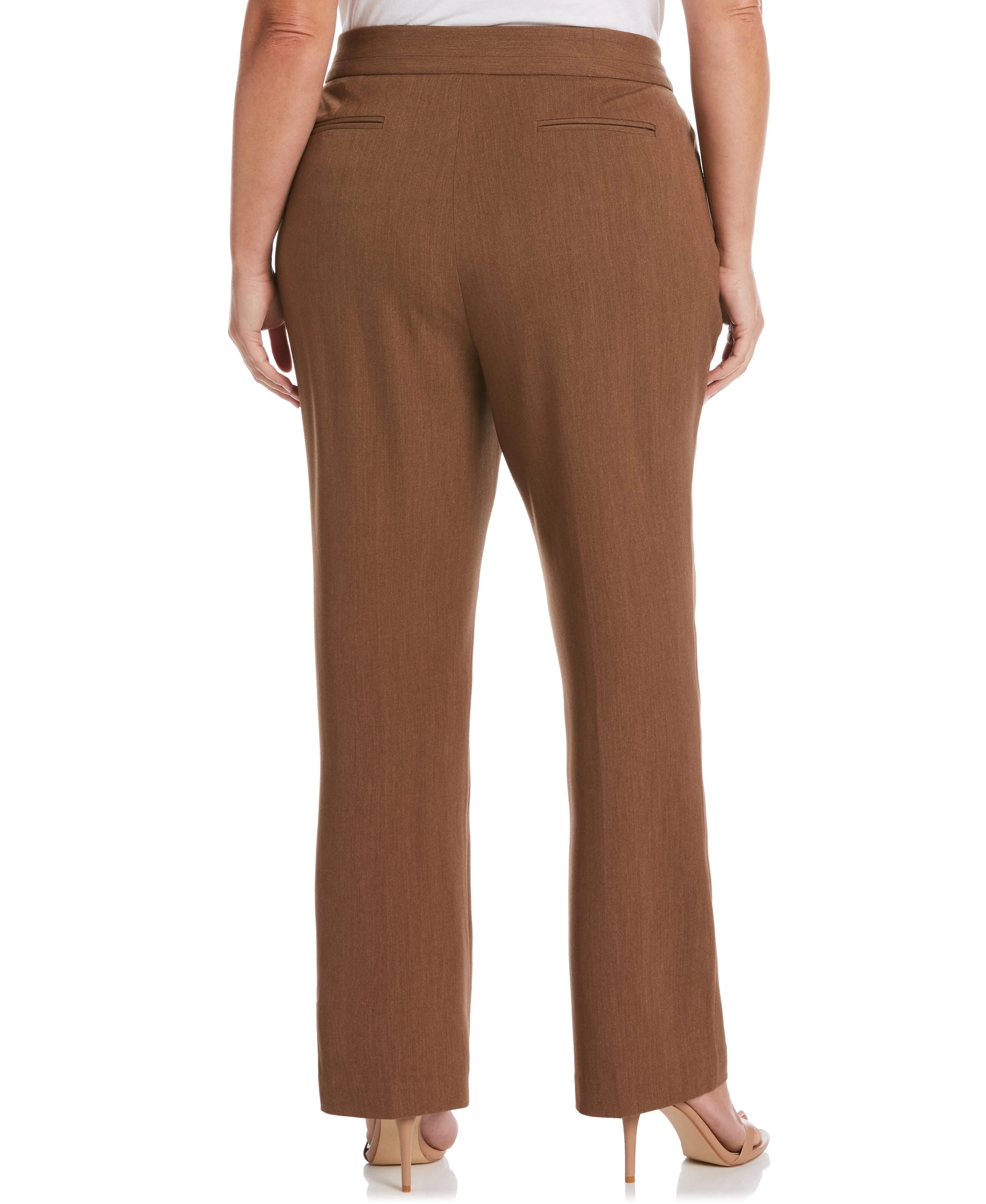 Plus Size Gabardine Straight Leg Pant Curvy Fit
