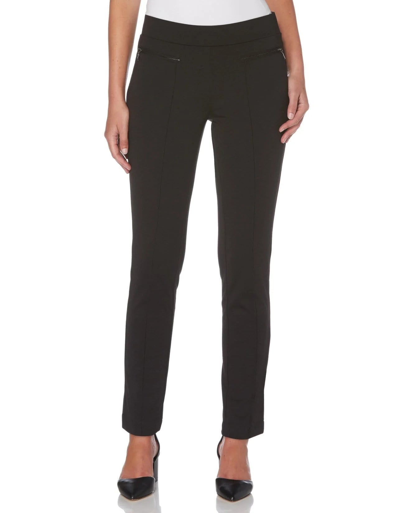 Petite Ponte Knit Slim Leg Pant Comfort Fit